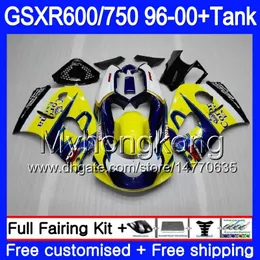 Ciało + Zbiornik dla Suzuki Srad Blue Hot New GSXR 750 600 GSXR600 96 97 98 99 00 291HM.14 GSXR-600 GSXR750 1996 1997 1998 1999 2000 Owalnia