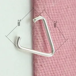 50pcs/lot 925 Sterling Silver Pinch Clip Clasp For Pendant DIY Craft Jewelry 0.6x6.3x6mm AP060*