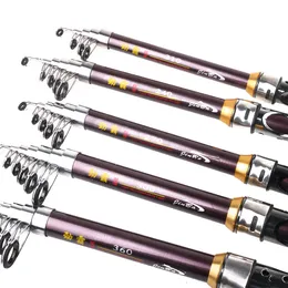 Telescopic Fishing Rod 2.1m 2.4m 2.7m 3m 3.6m FRP Ultra Light Fishing Stick Spinning Fishing Rod FR906 free shipping