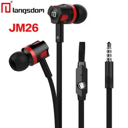 Langsdom JM26 Wired Earphones In-Ear Stereo Gaming Headsets Hörlurar med MIC IN-LINE Contol Hörlurar för telefoner Mobiltelefon Android