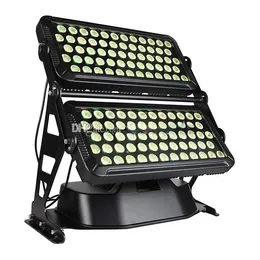 Ny Gratis Frakt Högkvalitativ 120x18W Silent IP65 Vattentät RGBAW UV 6In1 Hög Power LED Väggbricka Utomhus LED Lyser med Flight Case