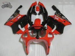 ABS Plastmotorcykel Fairing Kit för Kawasaki Ninja 1996-2003 ZX7R ZX 7R 96-03 Red Black Road Racing Kinesiska Fairings Bodywork