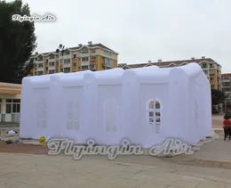 Anpassad Reklam Uppblåsbara Frame Tent White Blow Up Party Struktur 12m Airblown Marquee Tält för utomhushändelse