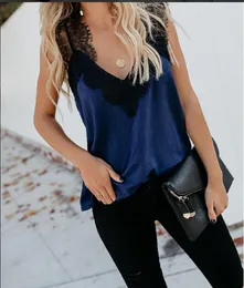 4 Colors Lace Top Camis Sexy Tank Top Women Camisole Ladies 2019 New Solid Colour V-Neck Sleeveless Shirt Summer Shirt Female