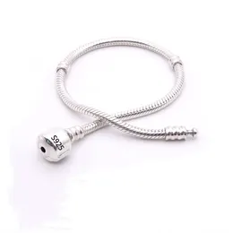 Vecalon Original Fine Jewelry 925 Solid Silver Charm Bracelet With Certificate Soft&Smooth Snake Bone Bracelet for Women