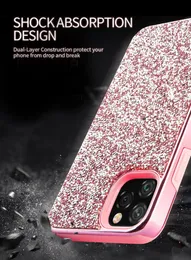 2 em 1 híbrido Diamante Bling Glitter Case for Samsung S8 S9 PLUS NOTE8 NOTE9 Nota 10 PRO J3 J7 2018 A51 A71 LG Stylo 4 Stylo 5 G8