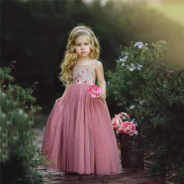 Summer New Ins fariy dresses girls printe floral Lace princess dress baby girl Sling party tutu dresses