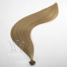 VMAE indiana Duplo Drawn Plano Dica 2 g / s Hetero Pré Bonded Loiro Castanho Cinza queratina Fusão Remy Virgem Extensões de cabelo humano 100g