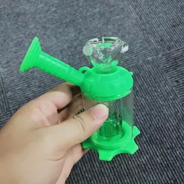 Mini 50mm szklane blagi krzemowe Montaż Głowica prysznicowa Perc Palenie Rury wodnej Olej Dab Rigs Haisahs Easy Clean Bong Miska Małe Rury