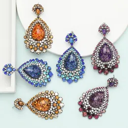 S1124 Hot Fashion Jewelry Colorful Rhinstone Resin Earrings Drop Dangle Stud Earrings