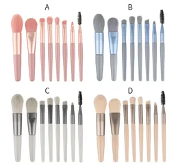 Najnowsze pędzle do makijażu o 8pc kosmetyczne twarz podkładowy zasilanie cieni do powiek Brush Makeup Zestaw mini rozmiar J1700