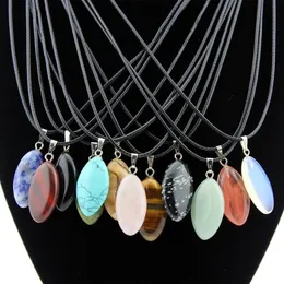 Necklace Jewelry Cheap Healing Crystals Rope Necklaces Beautifully Natural Stone Pendants Cross pendants wholesale Stone Necklaces