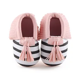 Top Quality Baby kids Slip-On shoes Girls tassel bowknot moccasins soft leather Sole Prewalker Newborn first walker Sports shoe A41