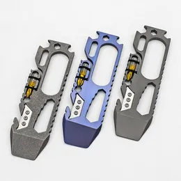Üstün Kaliteli Açık Gadgets FRT Acil Durum Kurtarma Anahtarlık Taşınabilir Araçlar Dış Mekan Dağcılığı Günlük Kullanım Mini Moda Cep EDC TC4 Titanyum Şişe Açıcı