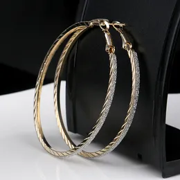 Groothandel-mode Sterling Verzilverd Big Round Hoop Mesh Dangle Earring voor Dames Studs Sieraden