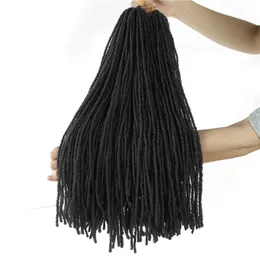 dreads straight Sister Locs hair extensions Afro Crochet Braids 18 Inch passion twist Synthetic Hair for Women soft Deadlocks marley black