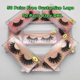 1 Par/lot Ögonfransar 3D Mink Ögonfransar Långvariga lösögonfransar Återanvändbara 3D Mink Fransar Fransförlängning Make Up Falska ögonfransar