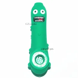 Szklane rury Rury Pickle Pyrex Silica Gel Ogórka Rura Handmade Akcesoria do palenia Dab Rig Herb Tobacco Bong Drop Shipping