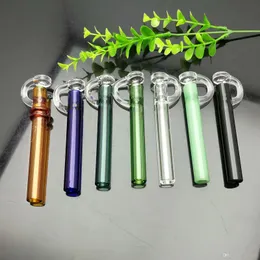 Colored Glass Pipe with Cover Wholesale Bongs Oil Burner Pipes Water Pipes Glass Pipe Oil Rigs Smoking Free Shipping