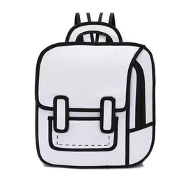 Designer Unisex Cartoon Cartoon Två-dimensionell ryggsäck Luxur Special Personality Style Ryggsäck Student Schoolbags High Quality246T
