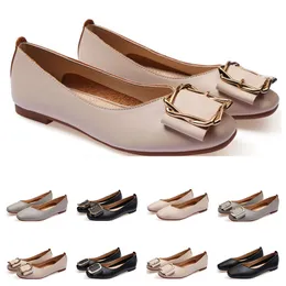 Scarpa piatta da donna a buon mercato taglia lager 33-43 pelle da ragazza da donna Nude nero grigio Nuovo arrivel Scarpe da cerimonia nuziale da lavoro tredici