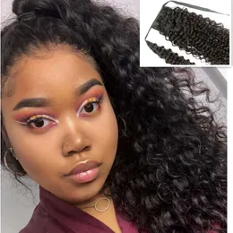 Kinky Curly Human Hair Drawstring Pony Tail Hairpiece Virgin Kinky Hair Weaving Ponytail Human Hair Extension