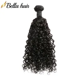Bellahair Mongolian Virgin Hair Bundles Curly 100％人間の髪の穂ごみ10 "-28"天然カラーヘアエクステンションバルク卸売