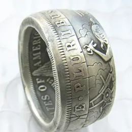Handmake Coin Ring HB11 By HOBO Morgan Dollars Hot Selling For Men Or Women Jewelry US Size 8 16
