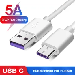 5A USB Type C Cable For Huawei Mate 30 20 10 P30 P20 P10 Pro Lite P Smart USBC Type-C Cable Fast Charging USBC Charger Wire Cord