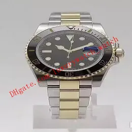 Lüks Saat Süper Versiyon N Fabrika 18k Sarılı Altın 40mm 116613 Otomatik ETA 3135 Hareket Diver Sport Su geçirmez Safir Cam Aydınlık Erkekler Saatler Tarih