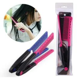 Professional Hair Combs V Type Hair Straightener Comb DIY Salon Haircut Hairdressing Styling Tool Barber Anti-static Combs Brush