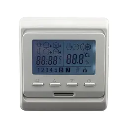 Freeshipping LCD Weekly Programmerbar Golvvärmemperaturregulatorstyrningsrum Lufttermostat med temperatursensor
