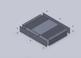 Freeshipping 1 bit svart färgpulverbeläggning Enstaka aluminiumlåda för elektroniskt projekt 45 (H) X160 (W) X240 (L) mm