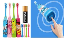 4 Stücke Cartoon-Muster Großhandel Kinder Wasserdichte Zahnbürste mit Weichen Borsten Professionelle Mundhygiene Zahnpflege Billig freies Schiff