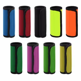 comfortable light neoprene luggage handle wrap grip with tags fluorescent color luggage identifiers unique