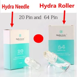 Hydra Needle 20 HydraRoller 64 Aqua Micro Channel Mesotherapy titanium Gold Needles Fine Touch System dermastamp Serum Applicator