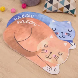 만화 잠자는 고양이 목욕 매트 입구 문 매트 고양이 인쇄 욕실 카펫 바닥 매트 거실 방지 방지 화장실 매트