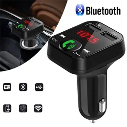 Samochód B2 Zestaw samochodów Bluetooth Odtwarzacz MP3 z zestawem głośnomówiącym Nadajnik FM Adapter USB Ładowarka samochodowa B2 Obsługa karty Micro SD