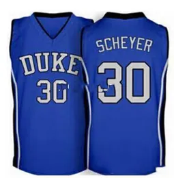 Vintage Men's Mesh Jersey: #30 Jon Scheyer, Full Embroidery College  Style, Sizes S-4XL