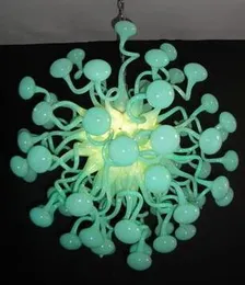 Lampor Modern Creative LED Pendant Light Mushroom Form Italienska Hand Blåst Murano Glass Candelier Lighting