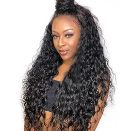 African American Water Wave Full Lace Wig 360 Pre Plucked Natural Human Hair 360 Frontal Wigs For Black Women 150% Density Diva1