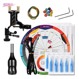 Zestawy Kit Pen Professional Tattoo Liner Shader Rotary Machine Kit Pengenner Gun Zestawy Starter Akcesoria Dostac Kit Tattoo Beginner