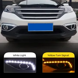 2Pcs For Honda CRV CR-V 2012 2013 2014 DRL Driving Daytime Running Light DRL with Turn signal fog lamp Relay Daylight car style