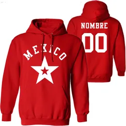 Mexiko männliche Jugend Student maßgeschneiderte Name Nummer drucken Fotos dicker Abschnitt Pullover Junge lässige Sweatshirts