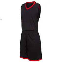 2019 Nouveaux maillots de basket-ball vierges logo imprimé Hommes taille S-XXL prix pas cher expédition rapide bonne qualité Noir Rouge BR0003nh