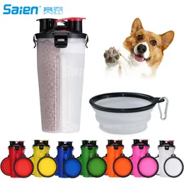 Läger kök hund vatten flaska, bärbar husdjur resa flaska, läckage bevis utomhus dricka kopp med skål dispenser för att spela vandring
