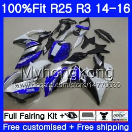 حقن لياماها YZFR25 YZF R25 R3 2014 2015 2016 2017 240HM.45 YZF-R25 YZF-R3 R 25 Body YZFR3 حار بيع الأزرق 14 15 16 17 Fairings kit