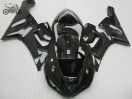 Hochwertiges Verkleidungsset für Kawasaki 2005 2006 ZX6R Ninja ZX 636 ZX 6R 05 06 ZX-6R glänzend schwarze Motorradverkleidungskits TV16