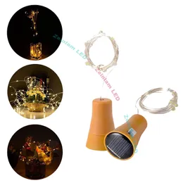 Solar strip Bottle Lights Cork Shaped Mini String Lights Wine Bottle Fairy Strip Battery Operated Starry Lights For DIY Christmas Wedding