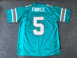 Ray Finkle #5 Ace Ventura Pet Detektyw Film Men Football Jersey Ed Teal Retro S-xl Wysoka jakość bezpłatna wysyłka